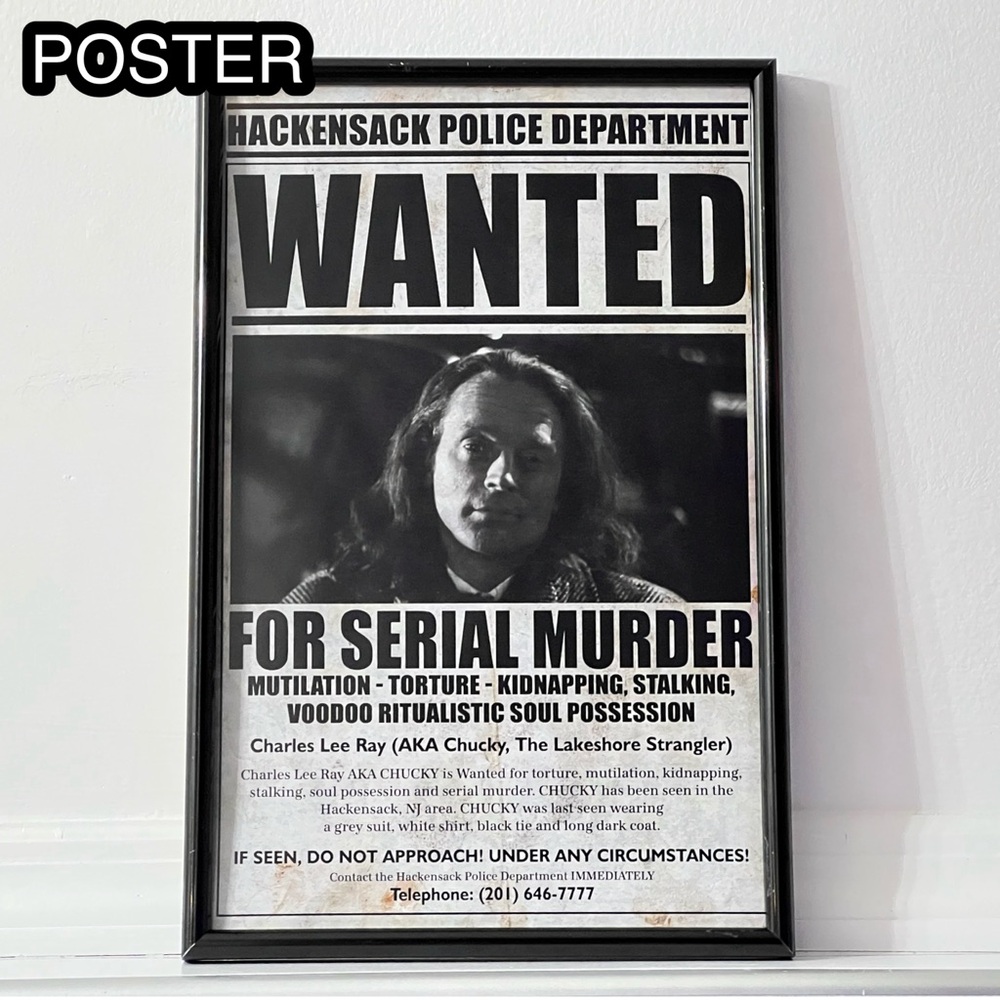 Child’s Play Chucky Horror Movie newspaper Poster